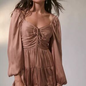 MINKPINK Spencer Satin Tiered Mini Dress